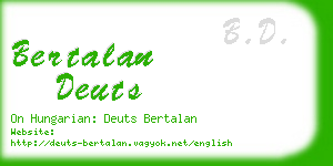 bertalan deuts business card